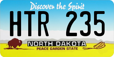 ND license plate HTR235