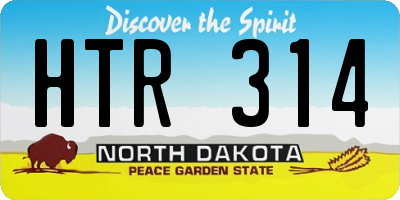 ND license plate HTR314