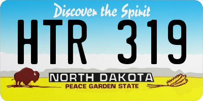 ND license plate HTR319