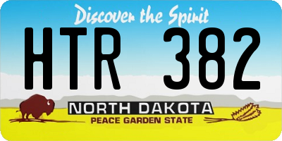 ND license plate HTR382