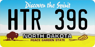 ND license plate HTR396