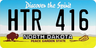 ND license plate HTR416