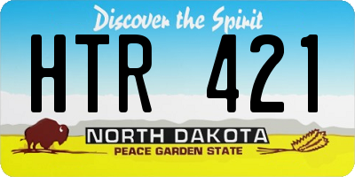ND license plate HTR421