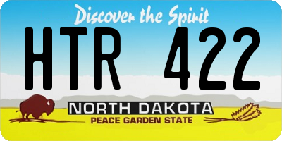 ND license plate HTR422
