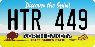 ND license plate HTR449
