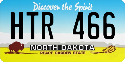 ND license plate HTR466