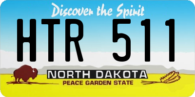 ND license plate HTR511