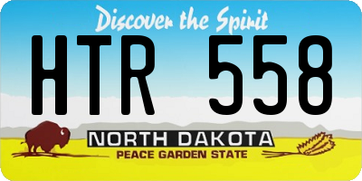 ND license plate HTR558
