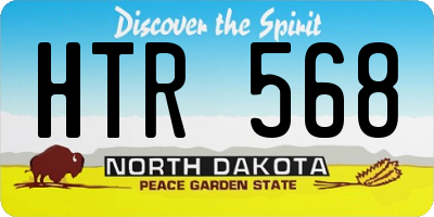 ND license plate HTR568