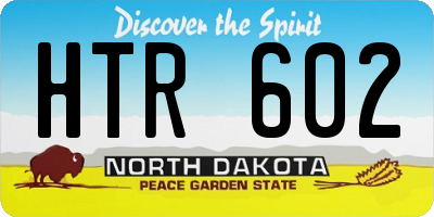 ND license plate HTR602