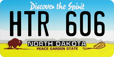 ND license plate HTR606