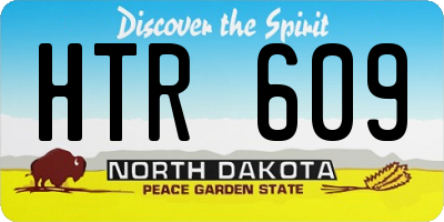ND license plate HTR609