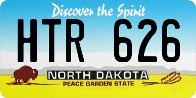 ND license plate HTR626