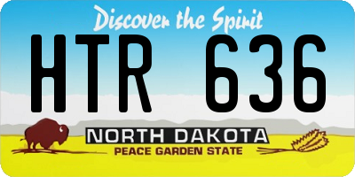 ND license plate HTR636