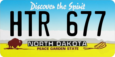 ND license plate HTR677