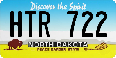 ND license plate HTR722