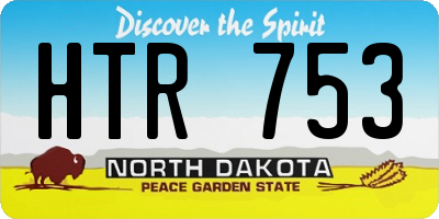 ND license plate HTR753