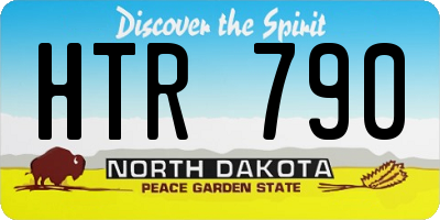 ND license plate HTR790