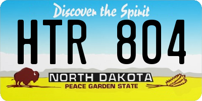 ND license plate HTR804