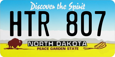 ND license plate HTR807