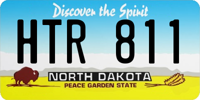 ND license plate HTR811
