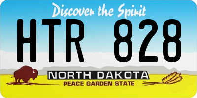 ND license plate HTR828