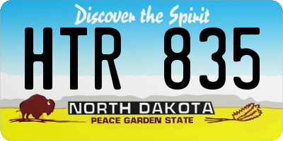 ND license plate HTR835