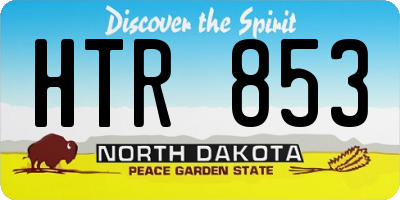 ND license plate HTR853