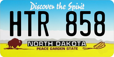 ND license plate HTR858