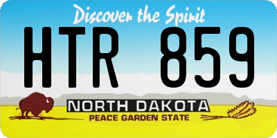ND license plate HTR859