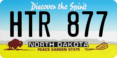 ND license plate HTR877