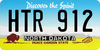 ND license plate HTR912