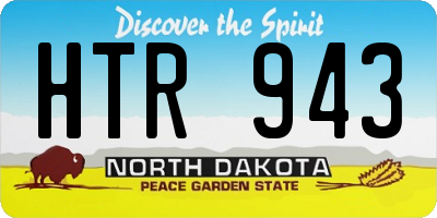ND license plate HTR943