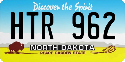 ND license plate HTR962