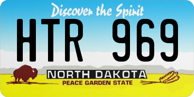 ND license plate HTR969