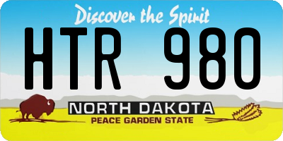 ND license plate HTR980