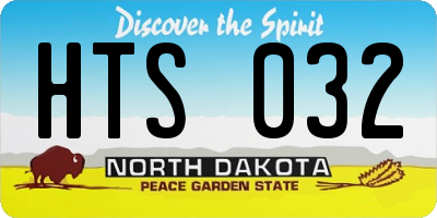 ND license plate HTS032