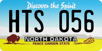 ND license plate HTS056