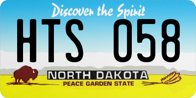 ND license plate HTS058