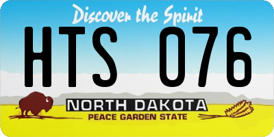 ND license plate HTS076
