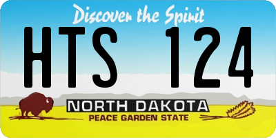ND license plate HTS124