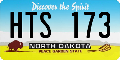 ND license plate HTS173