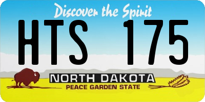 ND license plate HTS175