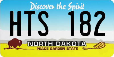 ND license plate HTS182