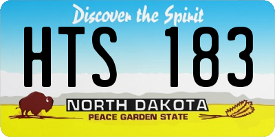 ND license plate HTS183