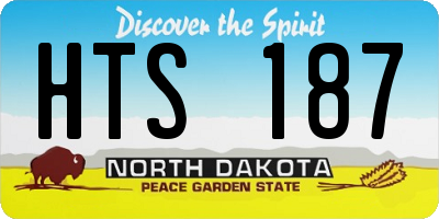 ND license plate HTS187