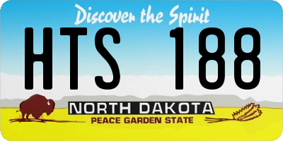 ND license plate HTS188