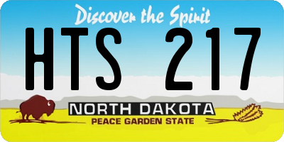 ND license plate HTS217