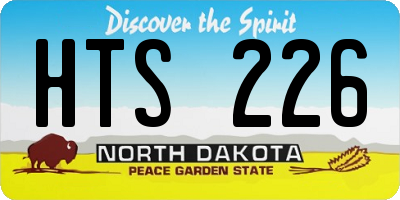 ND license plate HTS226