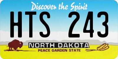 ND license plate HTS243